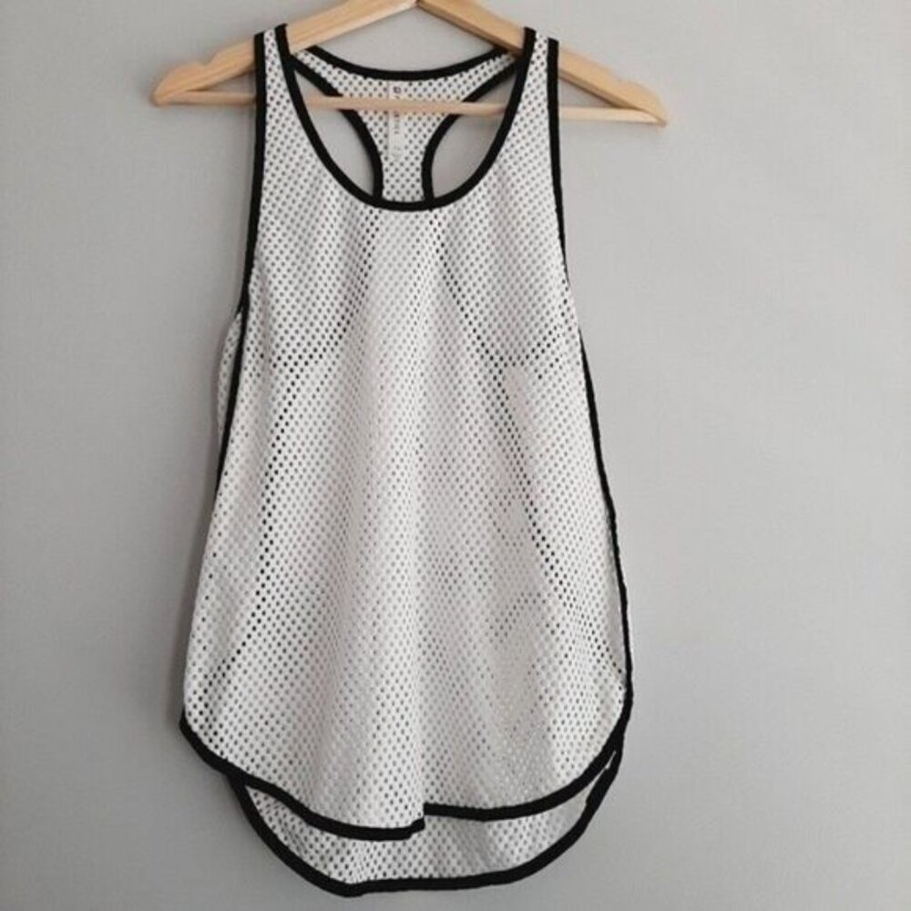 FABLETICS Tristan Tank White Mesh Sz XS